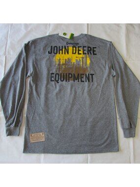 John Deere Men's Construction Heavy Equipment Graphic T-Shirt Charcoal